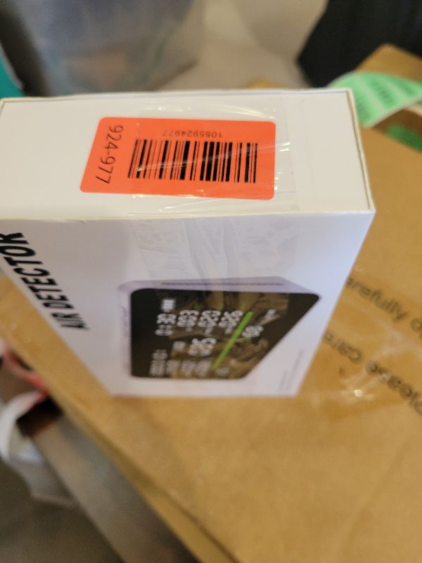 Photo 1 of 11-in-1 Air Quality Monitor, Indoor CO2/VOC/AQI/PM2.5/Thermometer/Humidity Monitor, Portable Smart Air Quality Meters, Air Quality Tester for Home Office Outdoor, Battery Powered (White)