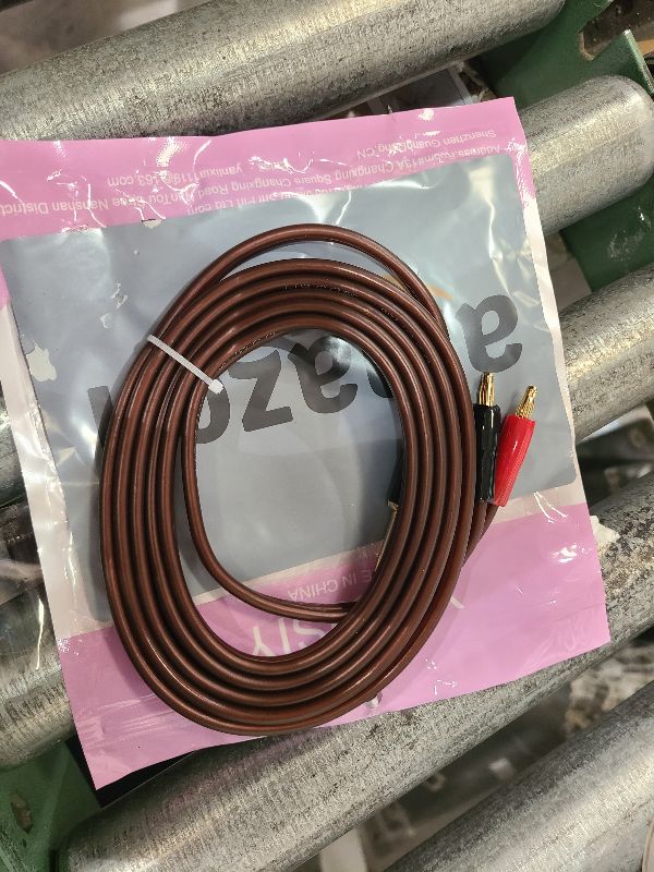 Photo 1 of 1/4 TS to Banana Plug Speaker Cable,6.35mm TS to Banana Plug Speaker Audio Cable,Gold-Plated 1/4 TS Male To Dual Banana Plugs OFC HiFi Speaker Wire For DJ Application, Mixer (5 Feet )-12AWG Cord