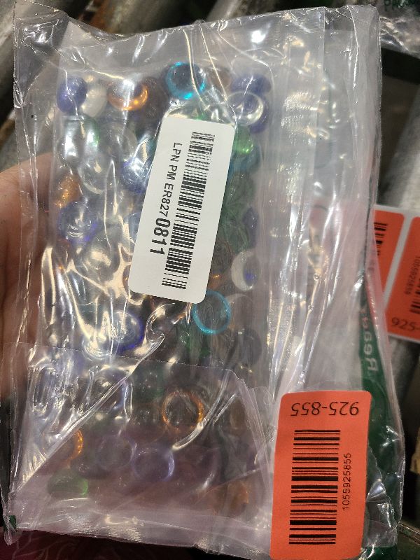 Photo 1 of 1 LB Mix Color Glass Beads, Mini Flat Glass Marbles~150PCS for Vase Fillers, Floral Bottom Mancala Gems Pebbles Fish Tank Rocks for Table Scatter Aquarium,Home Decorative Art Craft Supplies(0.5"~0.7")