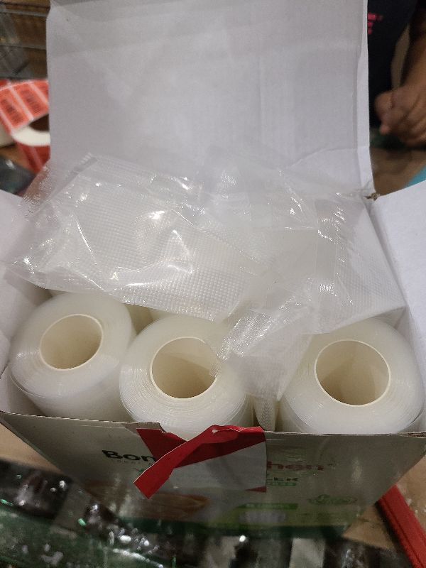 Photo 1 of [2025 Upgraded] Bonsenkitchen 3 Rolls 11" x 16' + 3 Rolls 8" x 16' Vacuum Sealer Bags for Food with a Color Box, Easy to Store, Commercial Grade, BPA Free, Great for Food Storage or Sous Vide, VB22