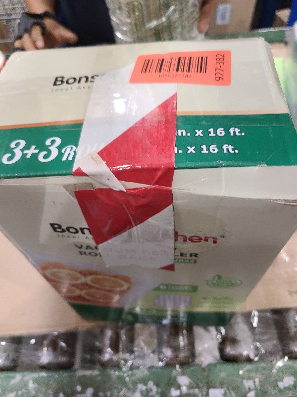 Photo 1 of [2025 Upgraded] Bonsenkitchen 3 Rolls 11" x 16' + 3 Rolls 8" x 16' Vacuum Sealer Bags for Food with a Color Box, Easy to Store, Commercial Grade, BPA Free, Great for Food Storage or Sous Vide, VB22