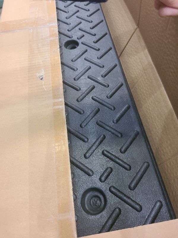 Photo 1 of 2 Pcs 2" Rise Rubber Curb Ramp Threshold Ramps,2" H 38.5" L 9.5" W.Heavy Loading 3 Tons(6600 LB) Capacity,Car Slope for Driveway Dock Bike Vehicle Warehouse Motorcycle. (2" H)