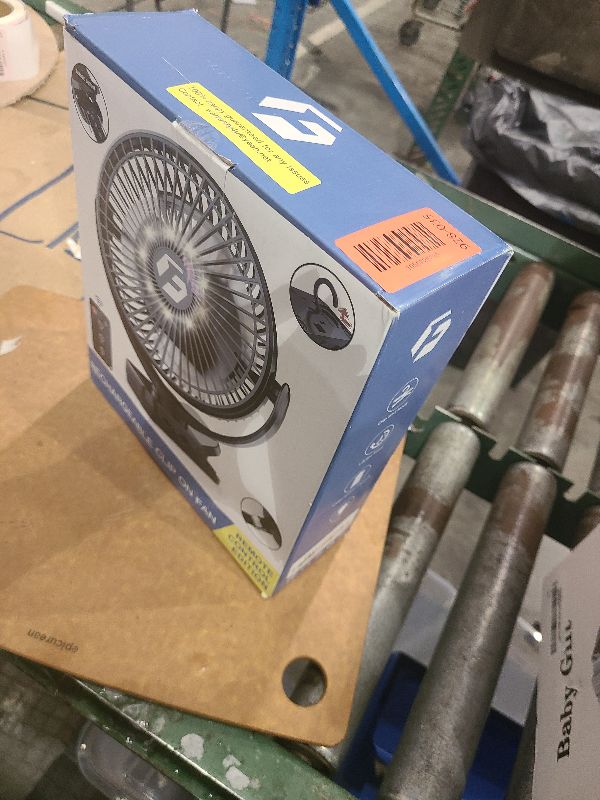 Photo 1 of 24000mAh Clip on Fan for Golf Cart - 8-inch Portable Rechargeable Fans - Max Up to 150Hrs Work Time - Battery Operated Fan with LED, Remote, Timers, Hook for Office, Desk, Camping, Tent, Treadmill
