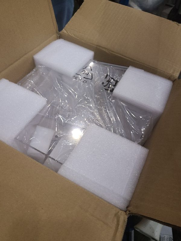 Photo 1 of 2PCS Clear Acrylic Cake Stand, Fillable Cake Box Riser Cake Tier, Square Cake Display Box with Lid, Decorative Centerpiece Box for Wedding Birthday Party (2pcs, 10" Dx4” H; 6" Dx4” H, 2M LED Lights)