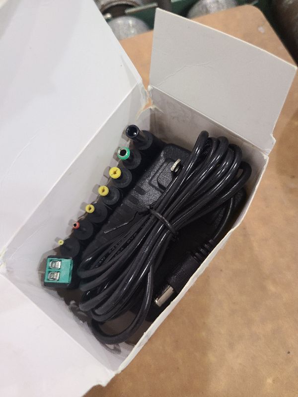 Photo 1 of 12V 2A 1A Power Supply AC Adapter with 8 Tips, Regulated 12 Volts 2000mA Replacement Charger Cord Cable for LED Strip Light, CCTV Camera, BT Speaker, GPS, Webcam, Router, DC 12V Converter (6ft)