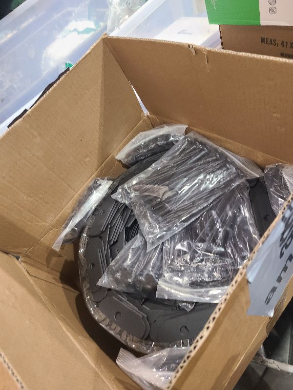 Photo 1 of 100ft,1.5in Tall Landscape Edging Kit with 150 Spikes, No-Dig Flexible Plastic Edge Border for Landscaping, Lawn, Garden, Flower Beds, Yard, Paver, Playground, Fence, Pathway, Black,3pack, 33ft Each