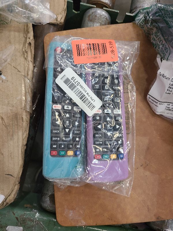 Photo 1 of (2+2 Packs) Replacement Remote Control No Setup Fit LG TV Remote with Anti-Lost Soft Protective Silicone Cover Case Blue & Purple, Universal for LG All Smart LCD LED HDTV UHD OLED 3D 4K TVs