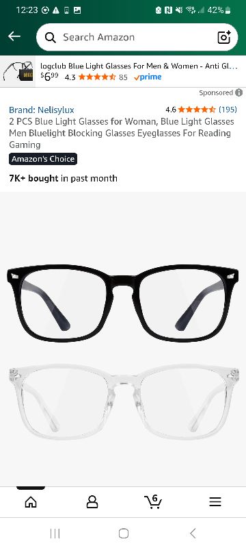 Photo 1 of 2 PCS Blue Light Glasses for Woman, Blue Light Glasses Men Bluelight Blocking Glasses Eyeglasses For Reading Gaming