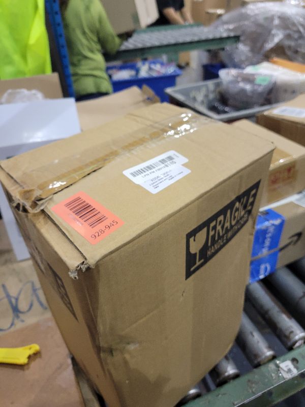 Photo 1 of 2 Gallon Glass Beverage Dispenser with Stand and Lid, 18/8 Stainless Steel Spigot - Glass Drink Dispensers for Parties - Mason Jar Drink Dispensers with Lids