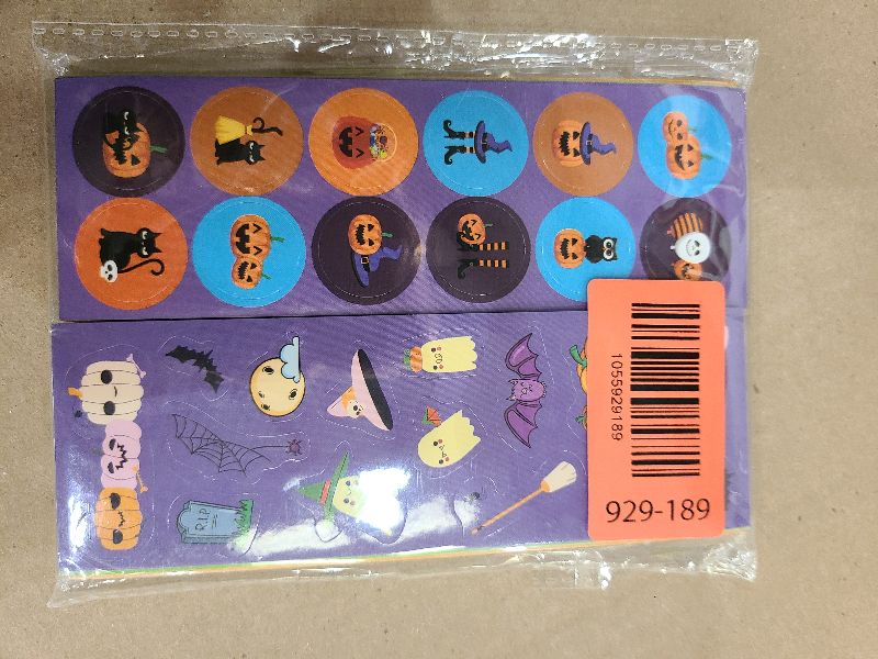 Photo 1 of 100 Sheets Halloween Stickers for Kids(Over 1250pcs), Cute Halloween Stickers Bulk for Pumpkin Party Favors Decoration Gifts Treat Bags Goodie Bags Filler