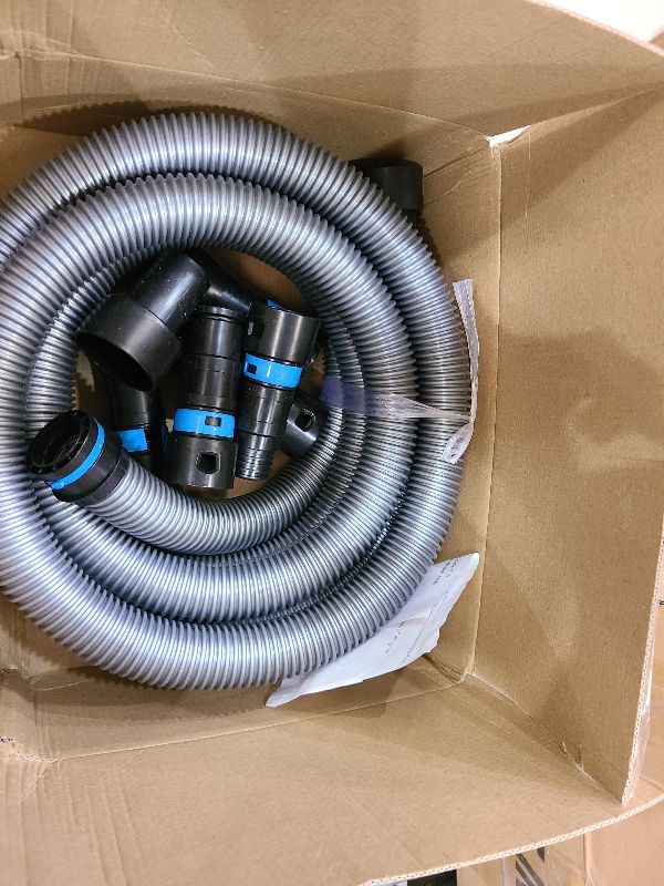 Photo 1 of 16FT Shop Vac Hose Dust Collection Hose Kit for Home and Shop Vacuum System with Expanded Multi-Brand Power Tool Adapter Set with 6 Sander Vacuum Adapters for 2-1/2" Dust Collector Vacuum Connection