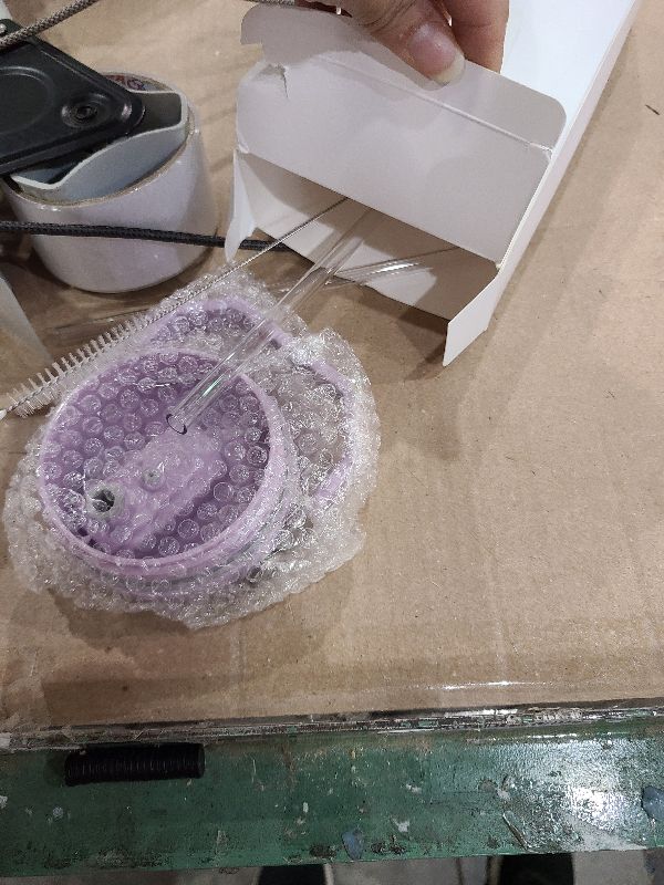 Photo 1 of 2Pack Replacement Tumbler Lid Fit for Stanley IceFlow 30 oz(Only) Flip Straw Lid, with 2Pcs Reusable Straws,1Pcs Cleaning Brush (Purple)