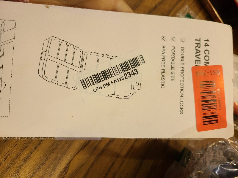 Photo 1 of 14 GRIDS Travel Pill Organizer Box with Labels - Travel Medicine Case Kit - Pocket Daily Pharmacy Container - Travel Medication Holder Dispenser for Fish Oil Vitamin Supplement Storage - Pink