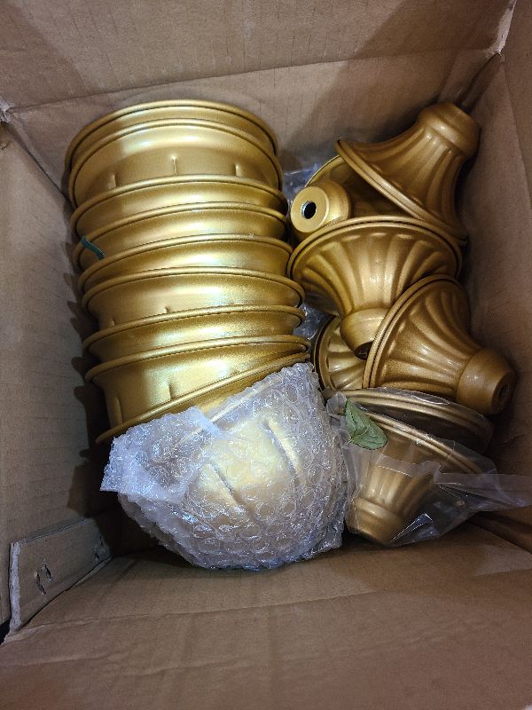 Photo 1 of 10 Pcs Gold Vases for Table Centerpieces, Rozrety Mini Metal Gold Flower Vase Small Floral Bowl Decorative Center Piece for Wedding Birthday Party Anniversary Decorations