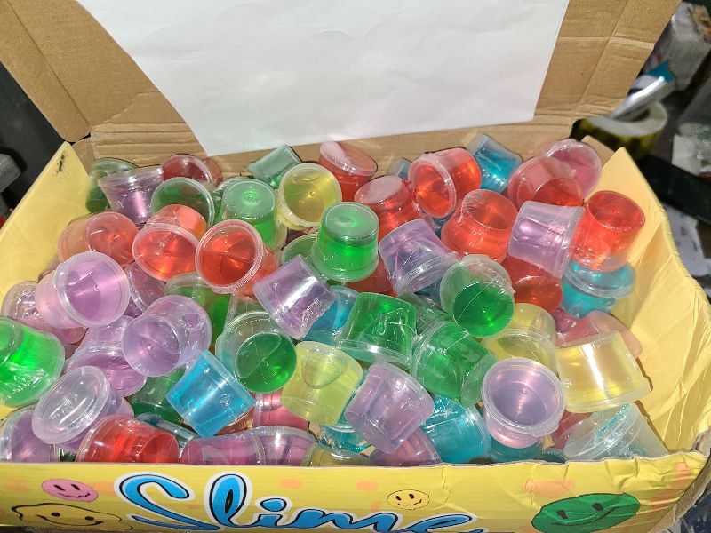 Photo 1 of 120 Pack for Kids Clear Crystal Bulk Slime Kit, Smiling Slime Color Box, Slime Kit for Girls and Boys, Stress Relief Kids Slime Kits for Toddlers, Classroom Reward, Valentine's Day Party Supplies