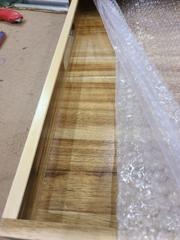 Photo 1 of Serving Tray with Handles, 22 inch Large Square Ottoman Tray Coffee Table Tray, Wooden Trays Decorative Trays for Party, Food Serving, Breakfast, Dinner, Coffee Tea, Appetizers