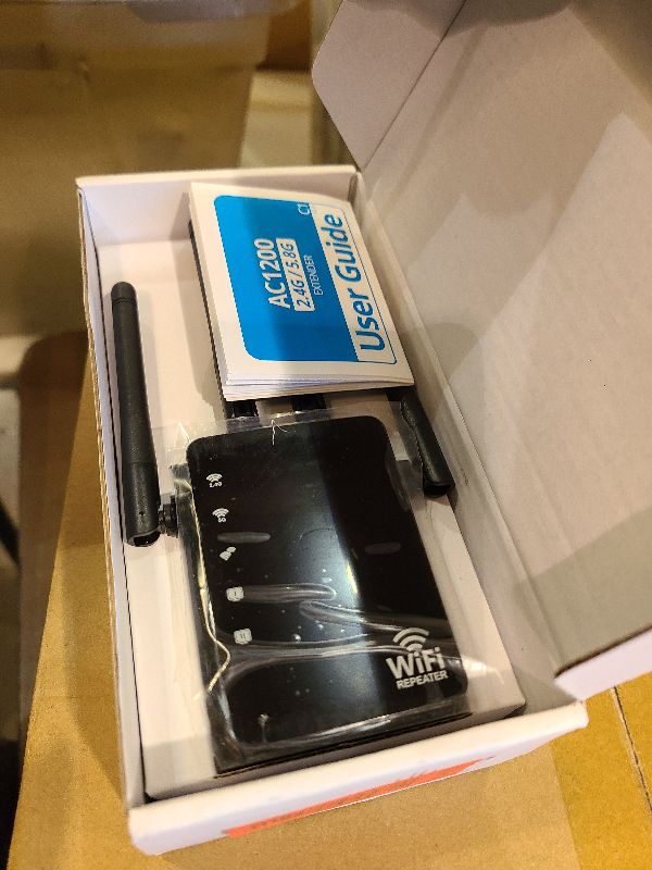 Photo 1 of 12880 Sq.Ft Range WiFi Extender Signal Booster Dual Band 5GHz/2.4GHz, 105-Device Compatibility, Simple Installation, WiFi Extender