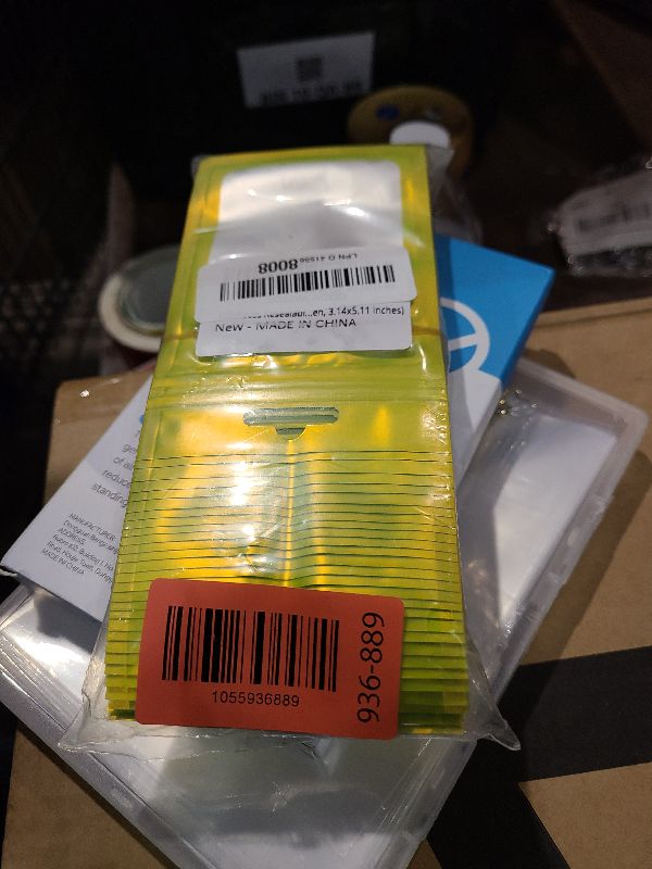 Photo 1 of 100 Pieces Resealable Mylar Bags with Zipper and Frosted Clear Window Smell Proof Packaging Bags Foil Pouch Zipper Bag for Food Self Sealing Storage Supplies (Green, 3.14x5.11 inches)