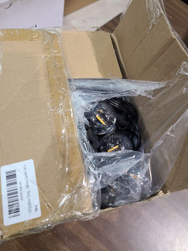 Photo 1 of 100FT LED Outdoor String Lights Patio Light with 52 Shatterproof G40 Dimmable Globe Bulb, 2-Pack 50FT Waterproof Outside Hanging String Light for Christmas Backyard Porch Balcony Gazebo Party