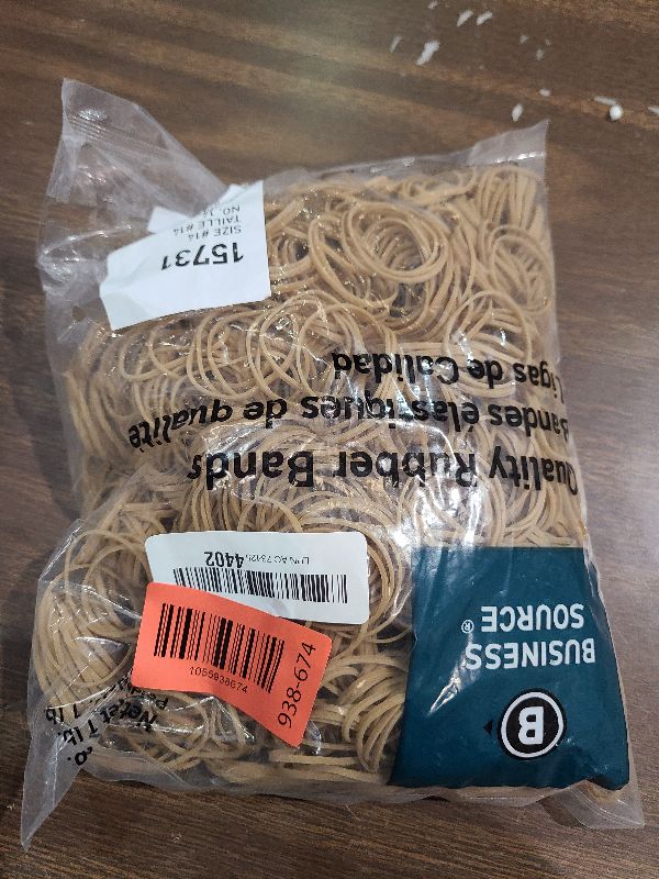 Photo 1 of 1InTheOffice Rubber Bands #14, Size14 Rubber Bands, Beige, 1 lb Box, (2,200/Pack)