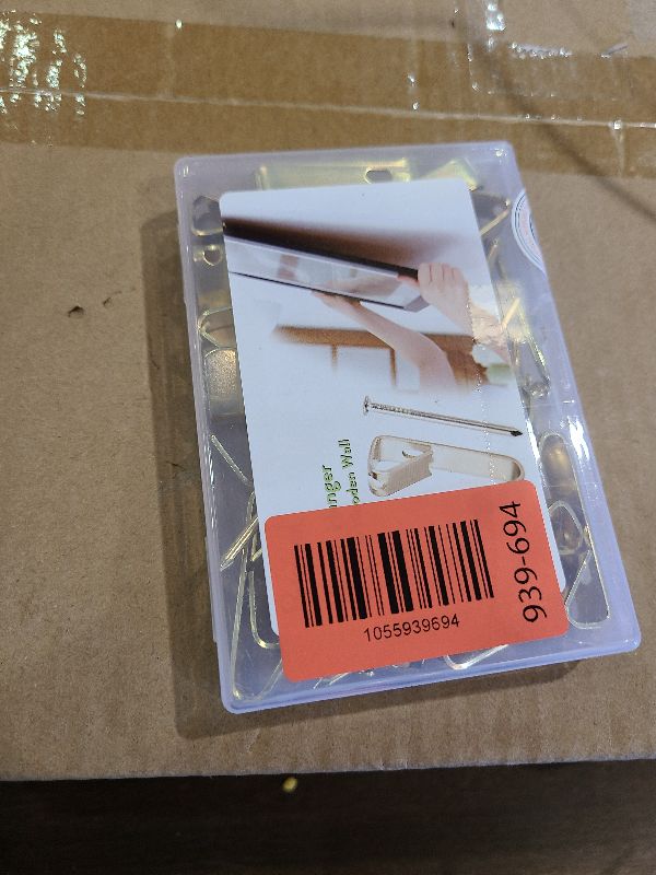 Photo 1 of 100 lb Picture Hangers, Picture Hooks for Hanging Pictures, 20Pcs Frame Hooks Picture Hangers Heavy Duty Hardware Hanger Kit Wooden Wall Painting Hangers Hooks and Nails for Pictures