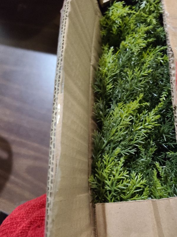 Photo 1 of 12FT Christmas Cedar Garland Artificial Realistic Green Faux Real Touch Winter Pine Garland for Mantle Fireplace Wall Table Indoor Outdoor Decoraiton