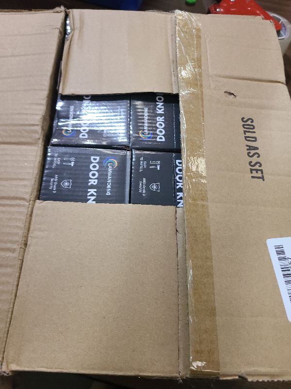 Photo 1 of ?6 Sets? All Keyed Alike Entry Door Knobs and Single Cylinder Deadbolt Lock Combo Set, Security for Entrance and Front Door with Classic Matte Black Finish by Lanwandeng