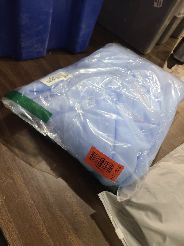 Photo 1 of 10x10ft Baby Blue Tulle Backdrop Curtain for Parites, Sheer Backdrop Curtains for Wedding Baby Shower Birthday Party Photo Shoot Decorations