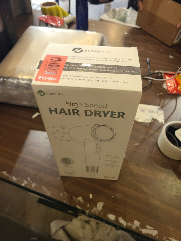 Photo 1 of (OUTLET)slopehill 110,000 RPM Professional Hair Dryer - 0.8lb Ultra-Lightweight, 2 Billion Ion Technology for 98% Frizz Reduction, AI Smart-Temp Control, Magnetic Attachments for All Hair Types (Pink)