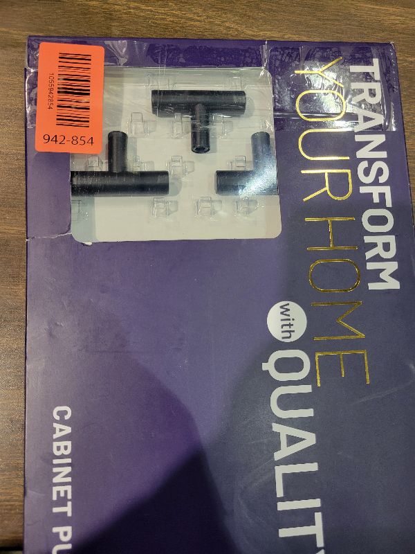 Photo 1 of 10 Pack Matte Black Cabinet Knobs 2 Inch - Black Drawer Knobs Single Hole Black T Bar Hardware Drawer Pulls for Kitchen Cabinets and Dressers