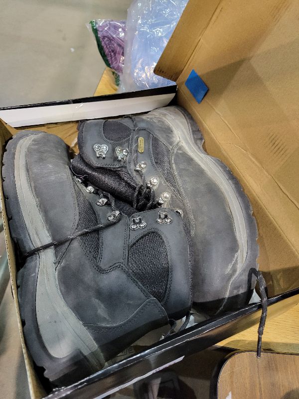 Photo 1 of NORTIV 8 Steel Toe Work Boots for Men Waterproof Slip Resistant Safety Construction Boots,Size 12,Black,ROCKFOR-STL