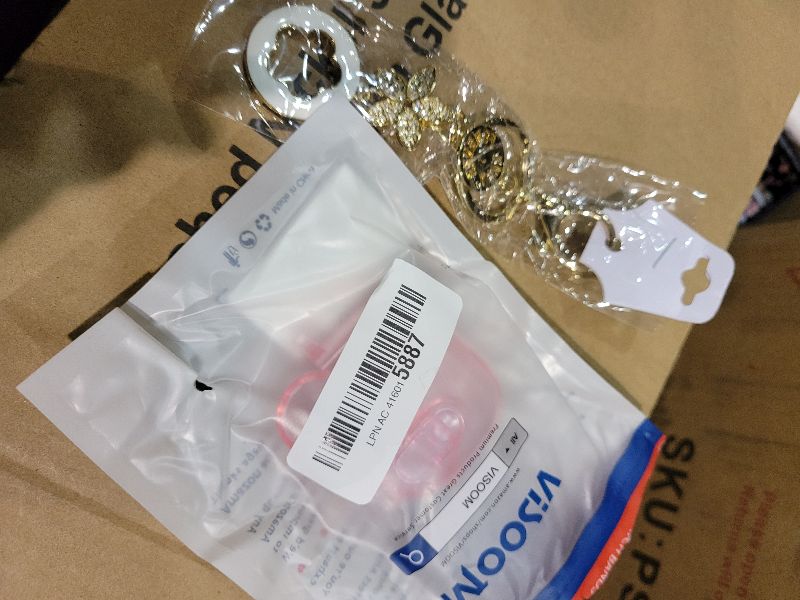 Photo 1 of (with Safety Lock) Clear Case Compatible with Cute Apple Airpods 4 Cases 2024 Women, VISOOM Soft TPU Transparency Air pods 4 Gen Cases iPods 4 Earbuds Case Girl Bling Keychain for Airpod iPod 4th Gen