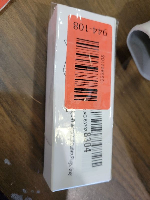 Photo 1 of (3 Pack) 3-Prong to 2-Prong Adapter Polarized Grounding Converter 3 Pin to 2 Pin Power for Wall Outlets Plugs, Gray