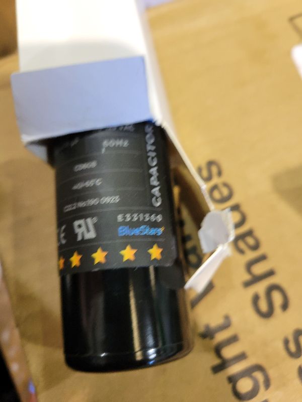Photo 1 of [2025 Upgraded] BlueStars 340-408 uF MFD 110-125VAC ±20% Round Start Capacitor 50/60Hz Replacement - Fit for Single-Phase Electric Motors and Gear Motor Applications - Lifetime Up to 30.000 hrs