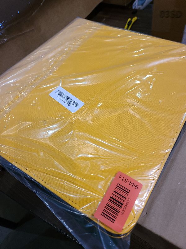 Photo 1 of 12 Pocket 720 Pockets Trading Card Binder, Ringless Side Loading Card Holder Album, Trading Card Album Fit for YuGiOh, MTG, TCG, Game, Sports, Business Cards (Yellow)