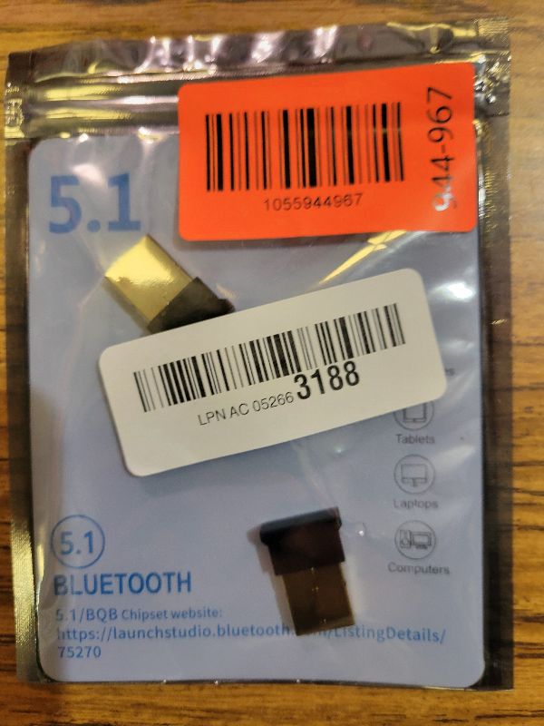 Photo 1 of 2 Pack Bluetooth Adapter for PC, Wansurs USB Bluetooth Adapter 5.1 EDR, BT Dongle Wireless Receiver for Speaker, Mouse, Keyboard, Headphones Compatible with Win10/11