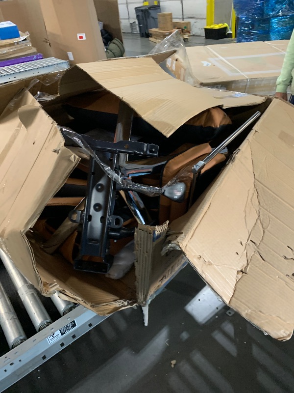 Photo 1 of *****************Lever is broken and missing parts********
Bush Business Furniture Studio C High Back Leather Executive Office Chair in Saddle Tan