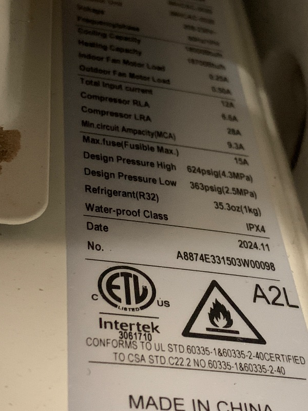 Photo 1 of (used)(please see all images) Split Air Conditioner