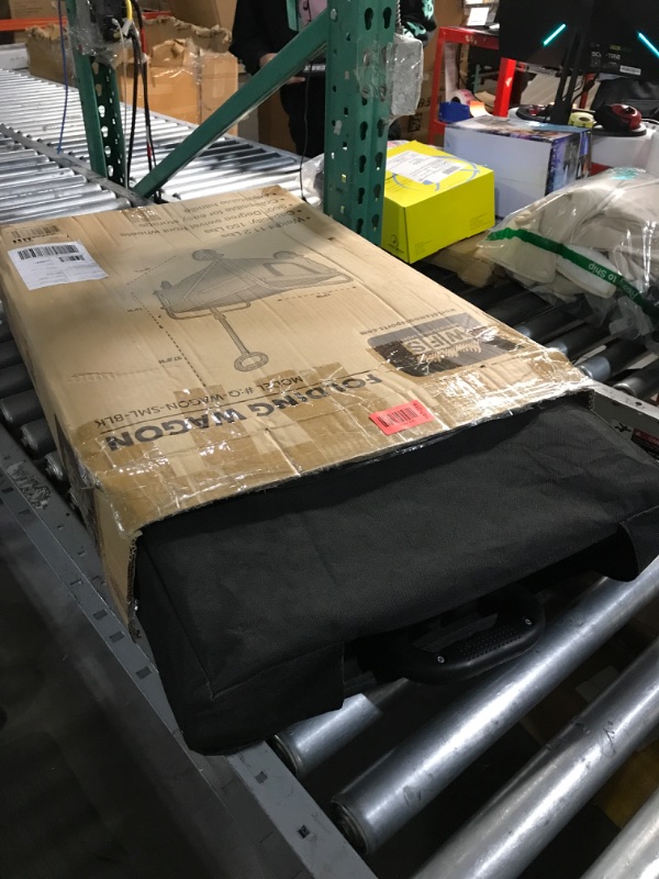 Photo 1 of ***STOCK PHOTO FOR REFERENCE ONLY***Hikemoon 34'' Extra Long Collapsible Wagons Carts Foldable, 360LBS Heavy Duty Folding Beach Wagon Cart with Wheels, Portable Utility Outdoor Wagon for Grocery, Shopping, Garden, Sports, Camping, Black