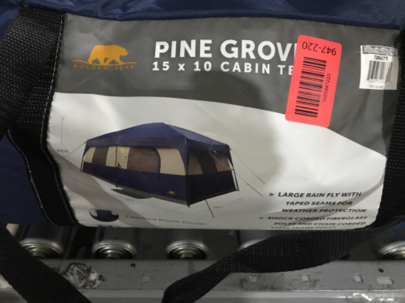 Photo 1 of ***STOCK PHOTO FOR REFERENCE ONLY***10 Person Camping Tent - Large Outdoor Tent with Room Divider and Rainfly - Family Camping House with 2 Doors and 4 Screen Windows by Wakeman Outdoors (Navy)