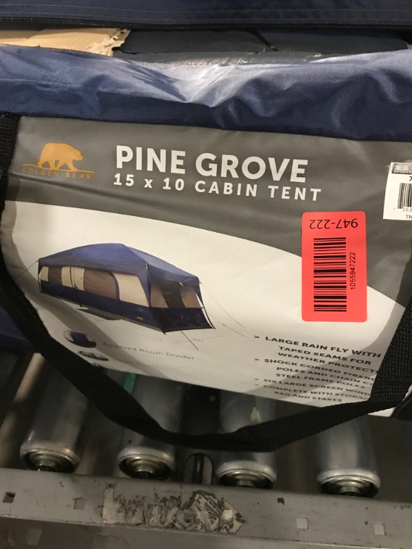 Photo 1 of ***STOCK PHOTO FOR REFERENCE ONLY***10 Person Camping Tent - Large Outdoor Tent with Room Divider and Rainfly - Family Camping House with 2 Doors and 4 Screen Windows by Wakeman Outdoors (Navy)