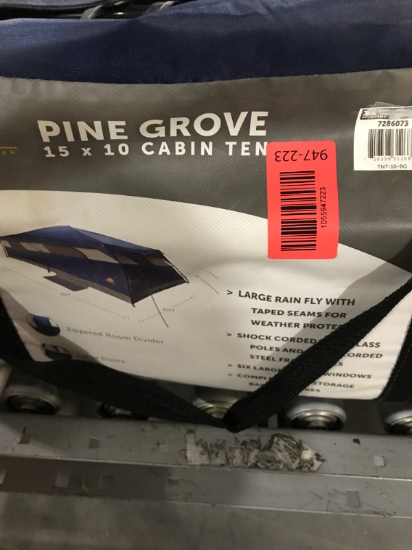 Photo 1 of ***STOCK PHOTO FOR REFERENCE ONLY***10 Person Camping Tent - Large Outdoor Tent with Room Divider and Rainfly - Family Camping House with 2 Doors and 4 Screen Windows by Wakeman Outdoors (Navy)