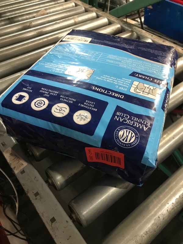 Photo 1 of ***FACTORY SEALED***American Kennel Club Male Dog Wrap, Disposable Diapers with Wetness Indicator, Medium, 50 Count