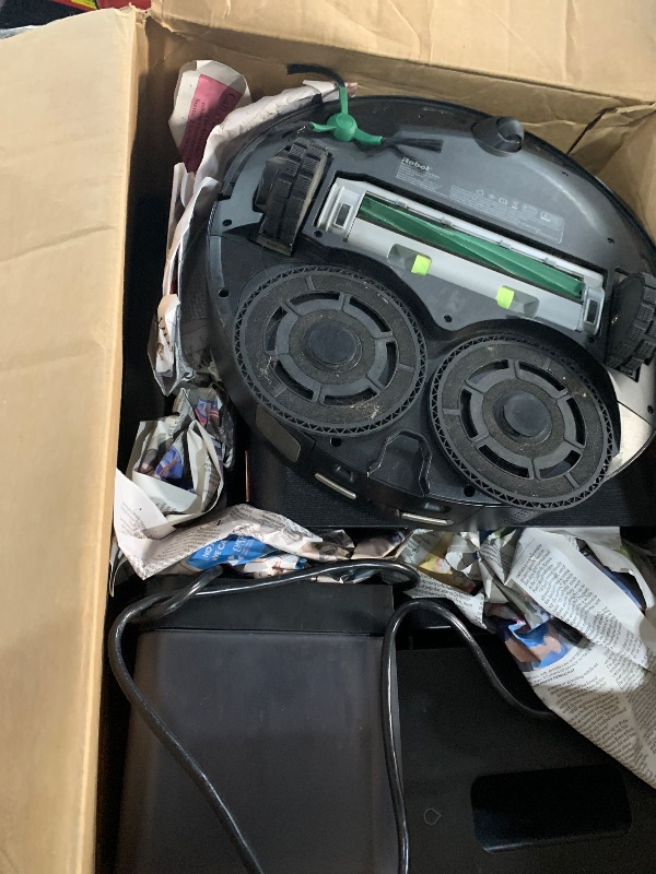 Photo 1 of ************missing power cord, used-dusty *************
iRobot Roomba Plus 505 Combo Robot Vacuum & Mop with AutoWash Dock - Extending Spinning Mop Pads, Self-Empties, Pad Wash & Heated Drying, Self-cleaning, Recognizes & Avoids Obstacles, LiDAR Navigati