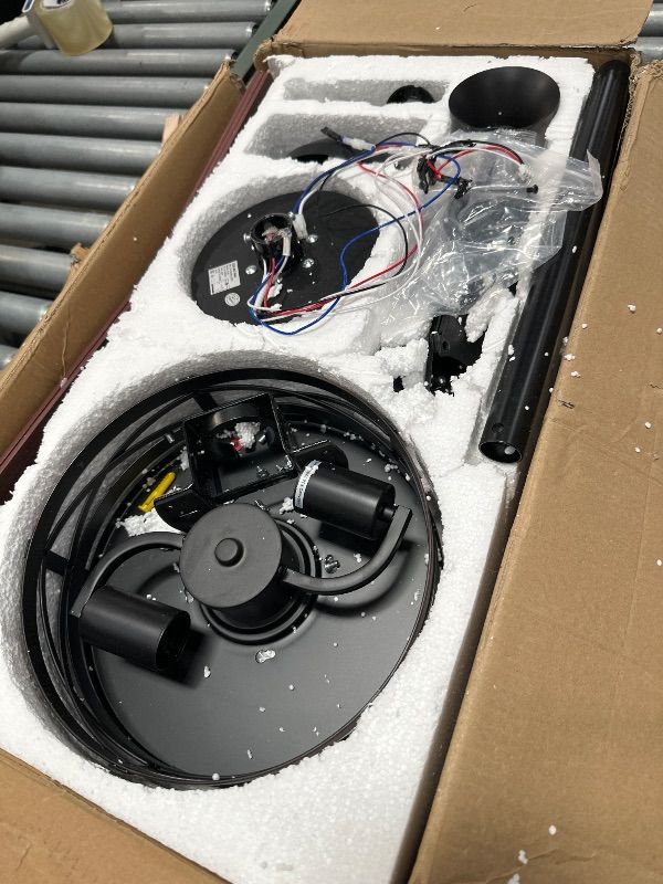 Photo 1 of (unknown if complete) Farmhouse Ceiling Fans with Light, 60 Inch Bedroom Ceiling Fan with Lights, 6-Speed Adjustable, Quiet and Reversible DC Motor