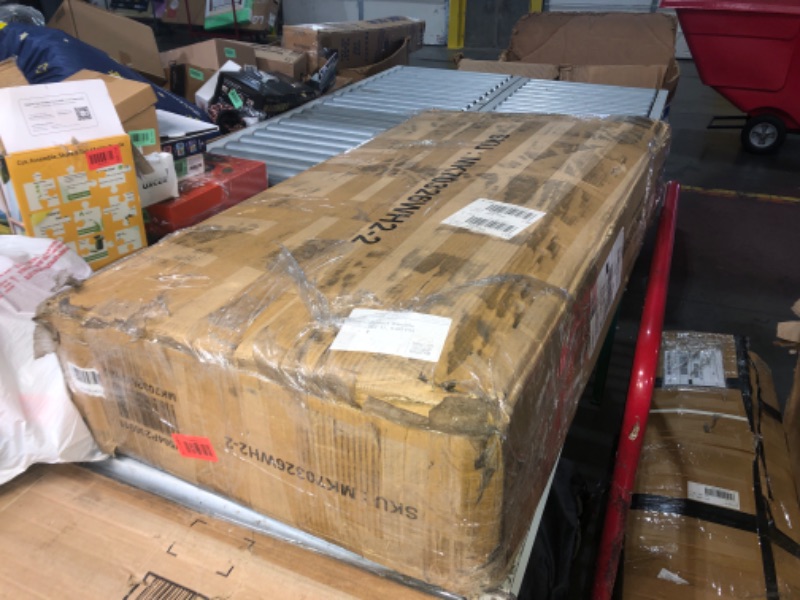 Photo 1 of ***PARTIAL SET ***(BOX 2 OF 2 ONLY)
DICTAC Triple Bunk Bed for Kids with Storage Drawers and Charging Station Twin Over Twin Metal 3 Bunk Bed with Storage Shelves and Box,3 Beds with Guardrails and Ladder ,No Box Spring Needed, White