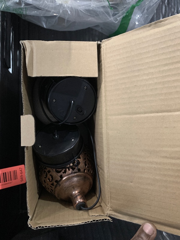 Photo 1 of (2 Pack) Hanging Solar Lights, Tomshine Solar Lantern LED Moroccan Garden Decor, Metal Solar Lanterns Outdoor Waterproof for Outside, Patio, Porch, Pathway Hanging Decor