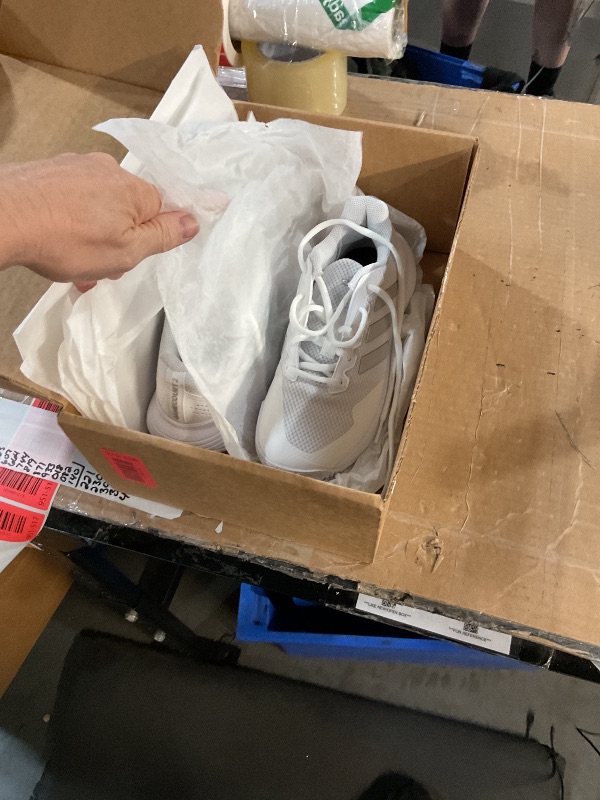 Photo 1 of (5.5) (USED/FAIR) adidas Women's GameCourt 2 Sneaker, White/Silver Metallic/White, 5.5