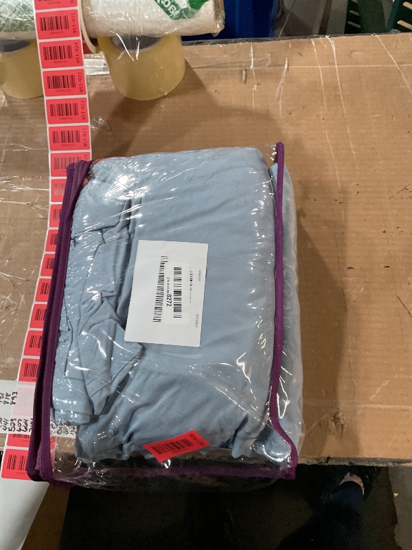 Photo 1 of (BAGGED) Shilucheng 100% Viscose Derived from Bamboo_ Sheets Queen Size 6pcs, Ultra Soft & Luxuriously Cooling Bed Sheets, Deep Pocket Up to 16", Hotel Silky Bedding Set (French Blue)