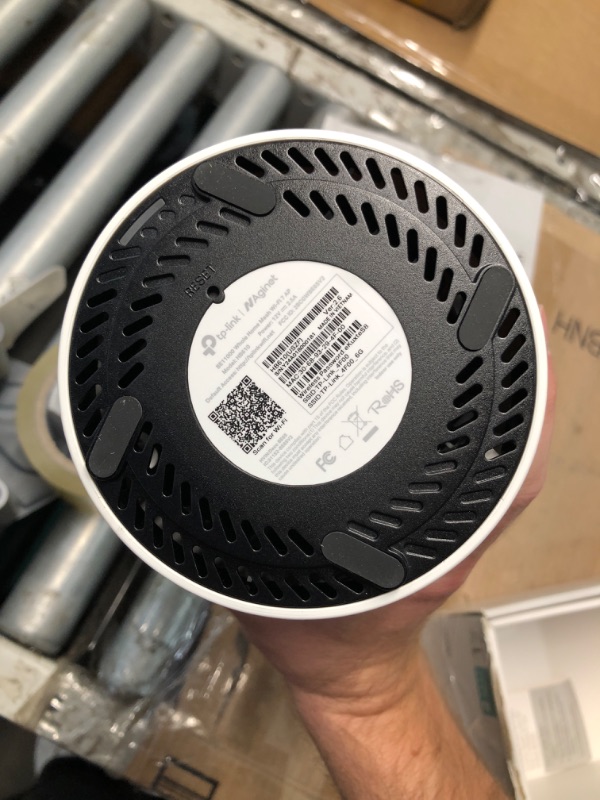 Photo 1 of (UNTESTED) (MISSING POWER CORD) TP-Link Deco BE63 Tri-Band WiFi 7 BE10000 Whole Home Mesh System- 6-Stream 10 Gbps, 4X 2.5G Ports Wired Backhaul, 4X Smart Internal Antennas, VPN, MU-MIMO, HomeShield, Free Expert Support (1-Pack)